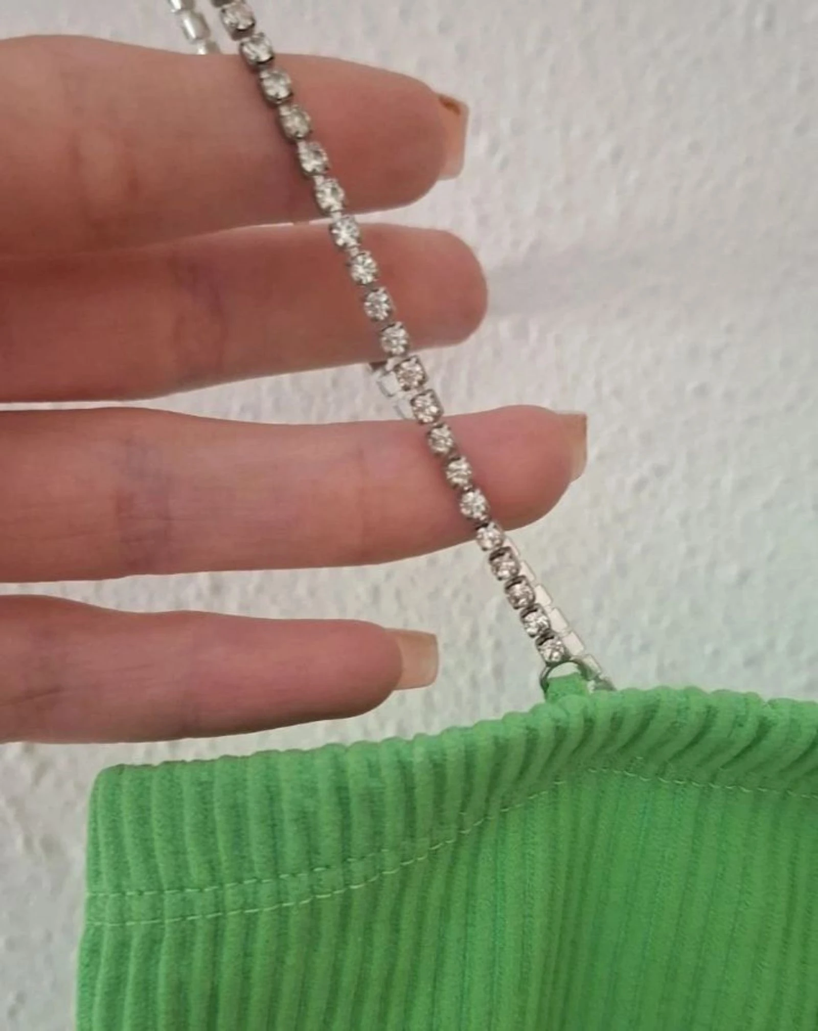 Robe bershka courte verte avec bretelles strass édition limitée Y2K – photo 3